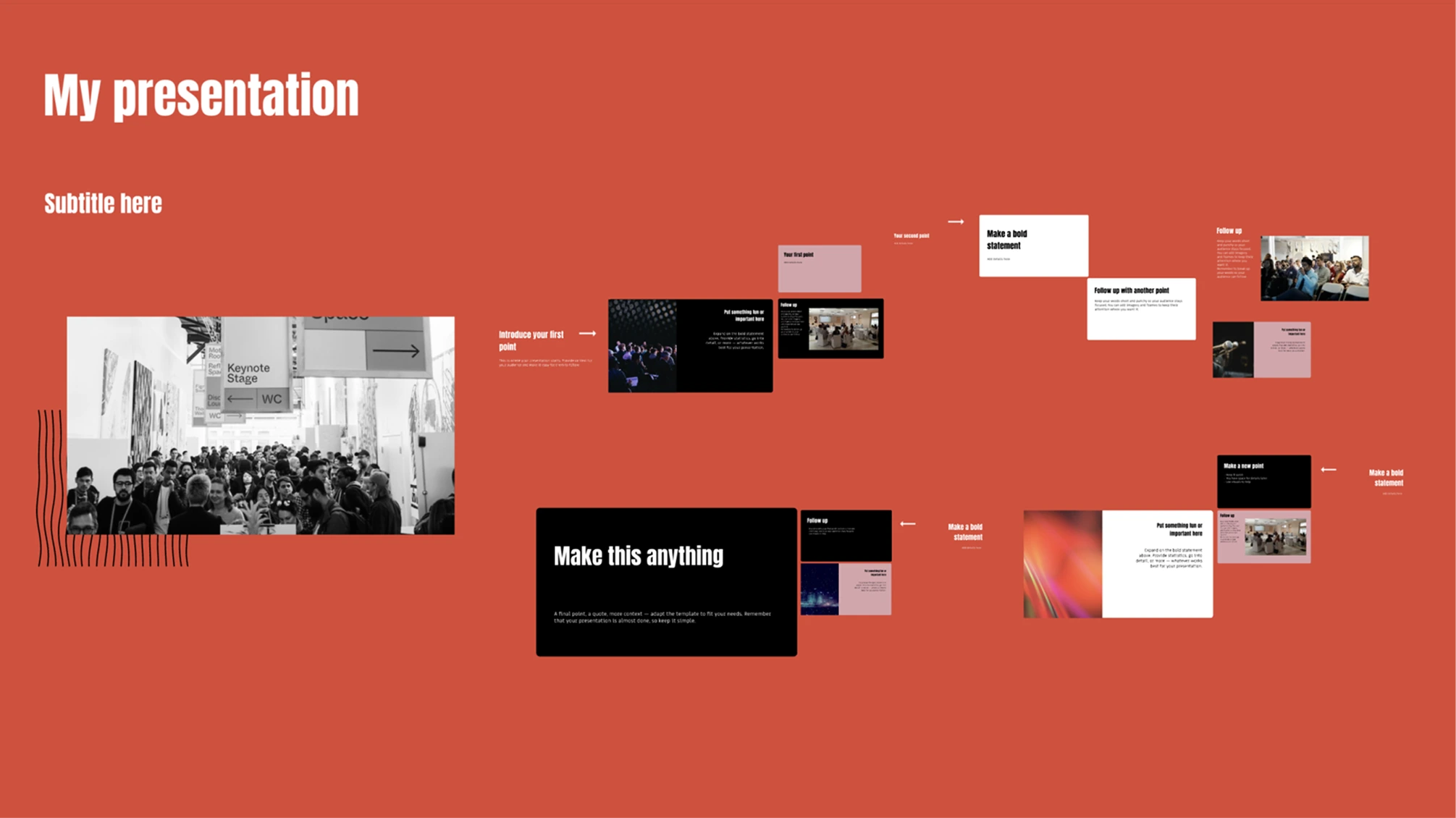 Open Canvas example — conference layout